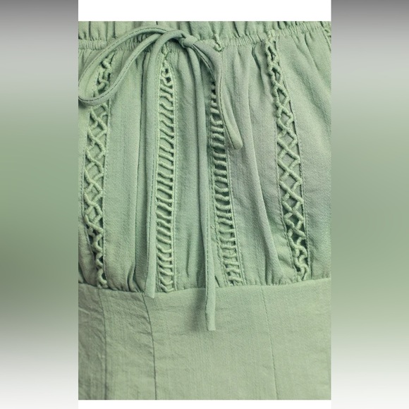 Lulus Wisteria Sage Green Embroidered Off-the-Shoulder Mini Dress - Picture 3 of 7